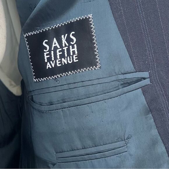 Valentino Garavani Uomo Line Men’s Sz 46 Luxury Suit Navy Virgin Wool Tailored - Picture 7 of 16